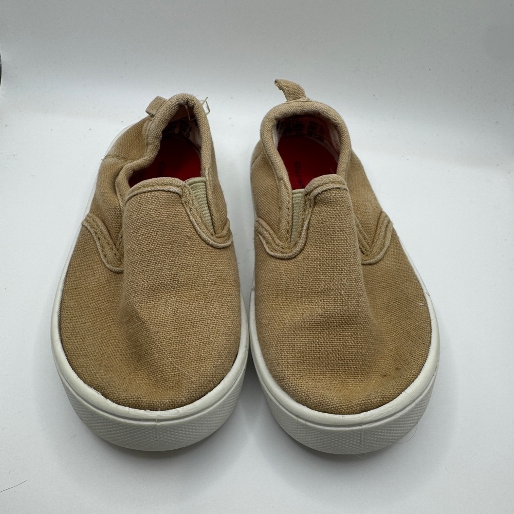 Garanimals Toddler Boy Girl Size 6 Tan Slip-On Kids Sneakers Shoes